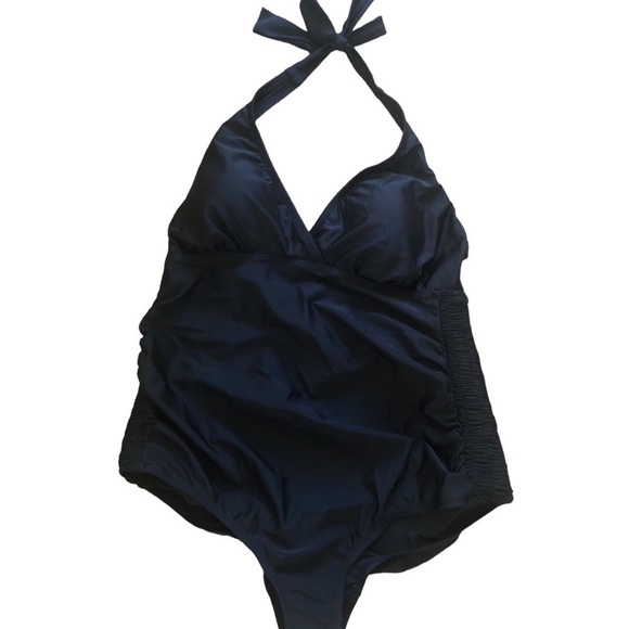 Motherhood Beach Bump Maternity One Piece Swimsuit Sz L UPF 50+ Pregnancy - Picture 3 of 6